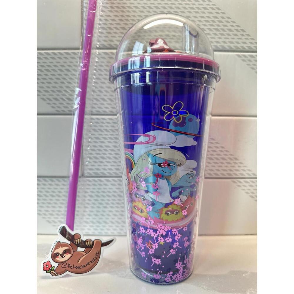 NEW Smurfs 2025 Cinemark Exclusive Purple Dome Cup with Straw